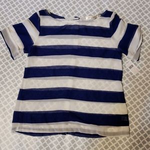Striped blouse w/ button up back